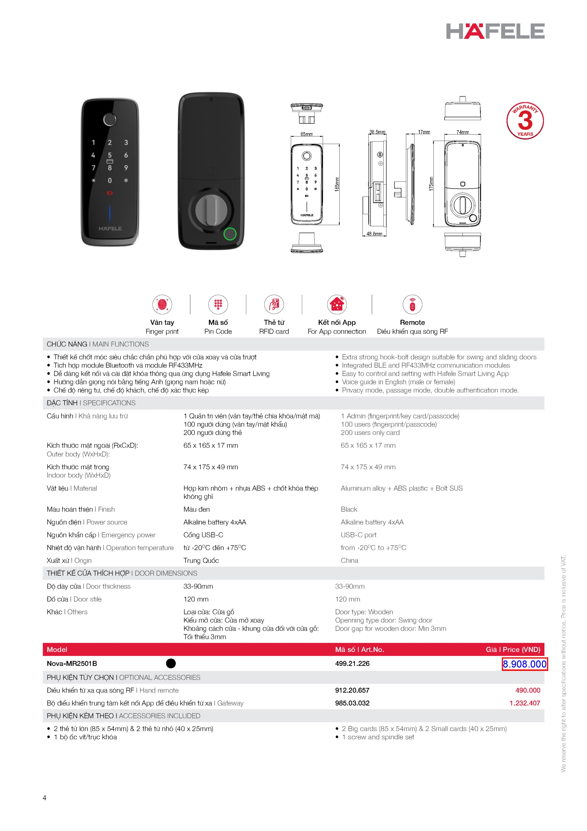 Kh%C3%B3a%20%C4%91i%E1%BB%87n%20t%E1%BB%AD%20HAFELE%20Nova%20 %20MR2501B 11 Page 4