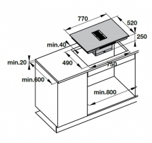 Bếp từ kết hợp hút mùi 4 vùng nấu HAFELE IHH77A