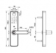 Khóa điện tử HAFELE DL7100